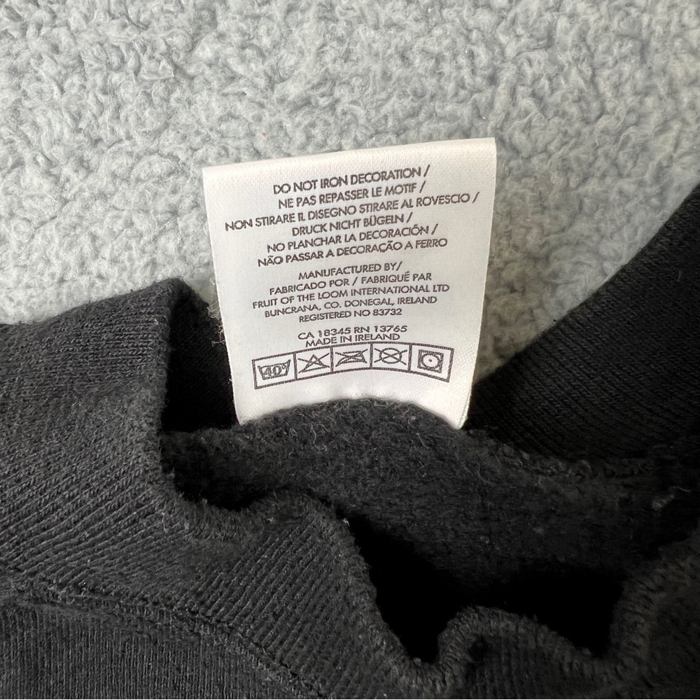 Vintage 90s London England Embroidered Black Sweatshirt British SZ Large Unisex - Picture 4 of 8